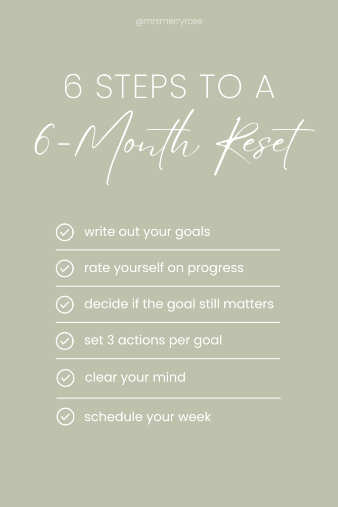 How To Re-Evaluate Your Goals With A 6-Month Reset